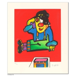 Original Bild "SCHWEBT ER?" von Otmar Alt - Kunst mit Zertifikat kaufen