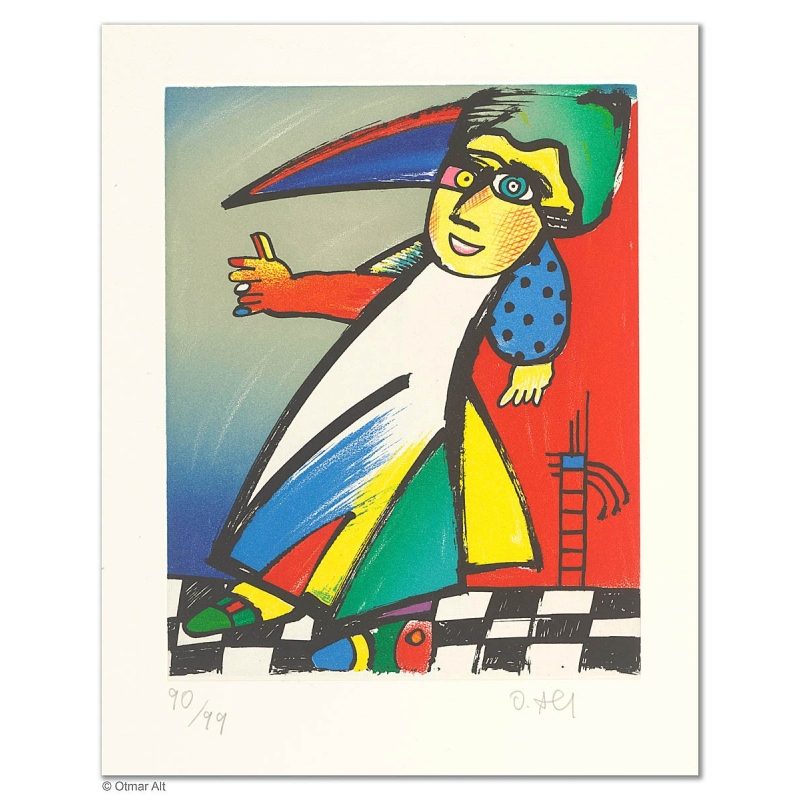 Original Bild "ZAUBERIN" von Otmar Alt - Kunst mit Zertifikat kaufen