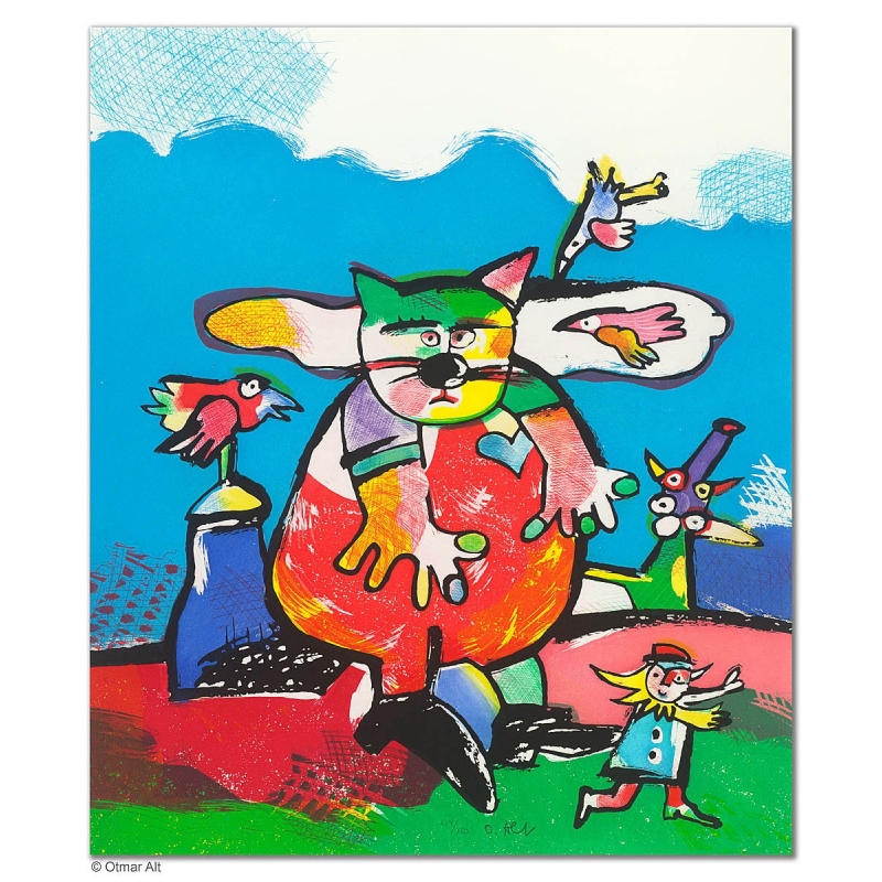 Original Bild "SCHAUSPIELER" von Otmar Alt - Kunst mit Zertifikat kaufen