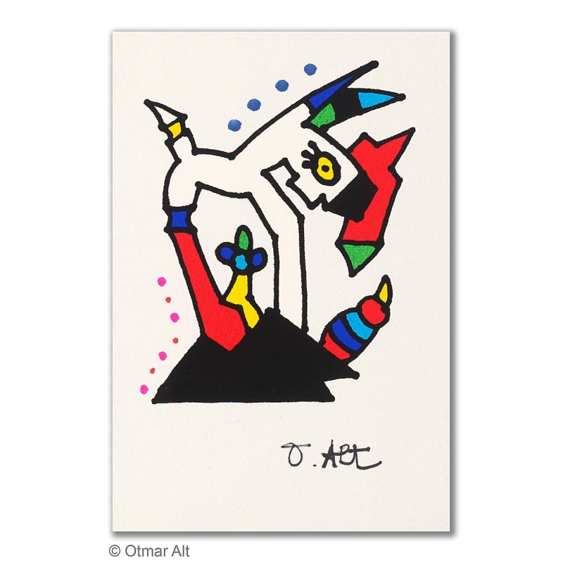 Original Bild "STERNZEICHEN STEINBOCK" von Otmar Alt - Kunst mit Zertifikat kaufen