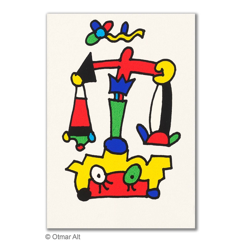 Original Bild "STERNZEICHEN WAAGE" von Otmar Alt - Kunst mit Zertifikat kaufen