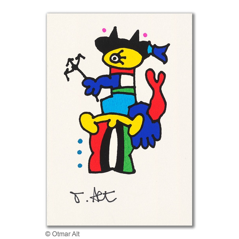 Original Bild "STERNZEICHEN WASSERMANN" von Otmar Alt - Kunst mit Zertifikat kaufen