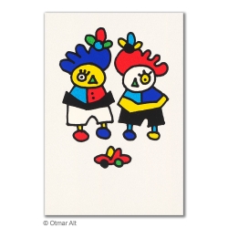 Original Bild "STERNZEICHEN ZWILLING" von Otmar Alt - Kunst mit Zertifikat kaufen