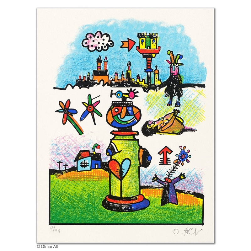 Original Bild "ANTRA" von Otmar Alt - Kunst mit Zertifikat kaufen