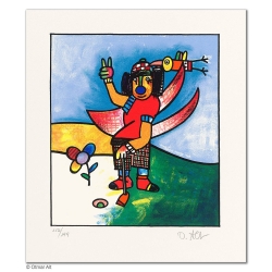 Original Bild "BIRDIE PUT" von Otmar Alt - Kunst mit Zertifikat kaufen