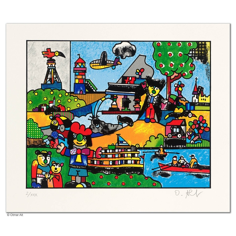 Original Bild "DER GOLDENE SÜDEN" von Otmar Alt - Kunst mit Zertifikat kaufen