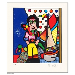 Original Bild "DER JUNGE MANN UND DAS MEER" von Otmar Alt - Kunst mit Zertifikat kaufen