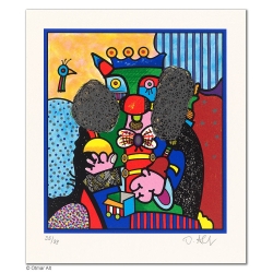 Original Bild "DER LÖWE IST LOS" von Otmar Alt - Kunst mit Zertifikat kaufen