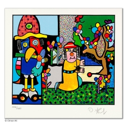 Original Bild "ELIJA UND DER RABE" von Otmar Alt - Kunst mit Zertifikat kaufen