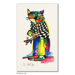 Original Bild "GRATULANT" von Otmar Alt - Kunst mit Zertifikat kaufen