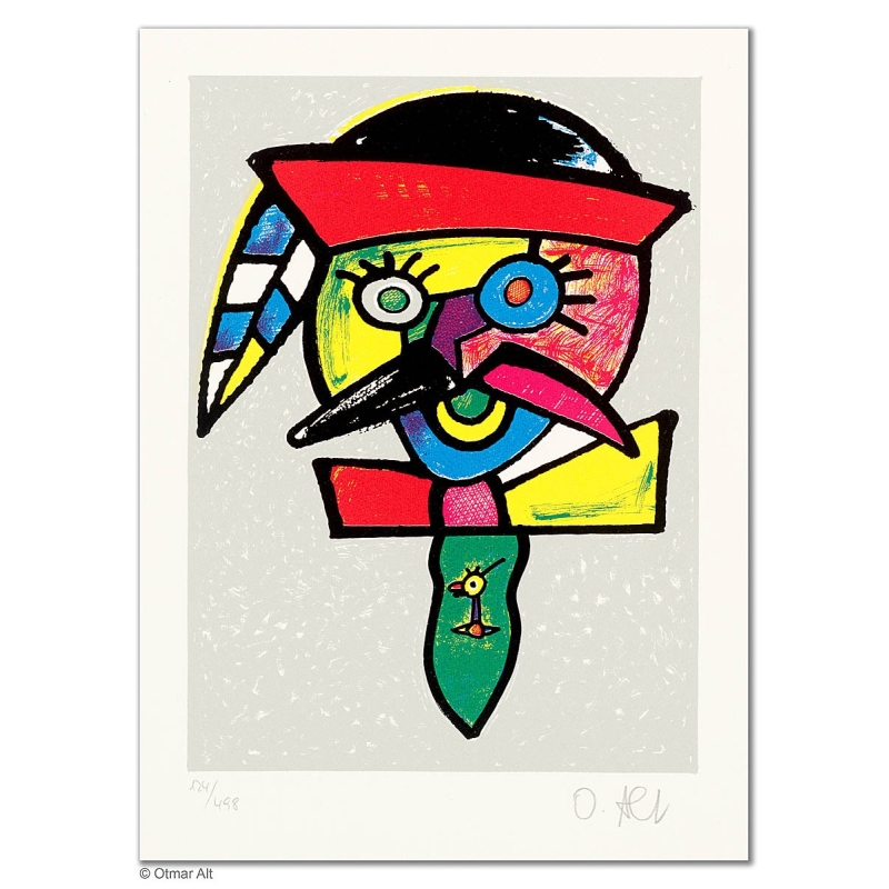 Original Bild "HERZBUBE" von Otmar Alt - Kunst mit Zertifikat kaufen