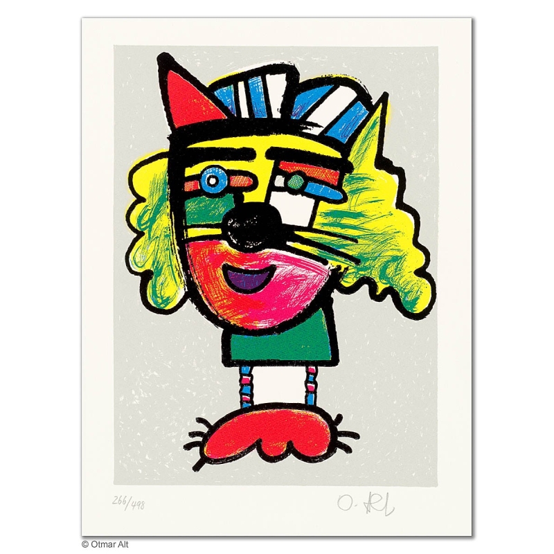 Original Bild "HERZDAME" von Otmar Alt - Kunst mit Zertifikat kaufen