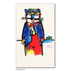 Original Bild "KLEINER BRÄUTIGAM" von Otmar Alt - Kunst mit Zertifikat kaufen