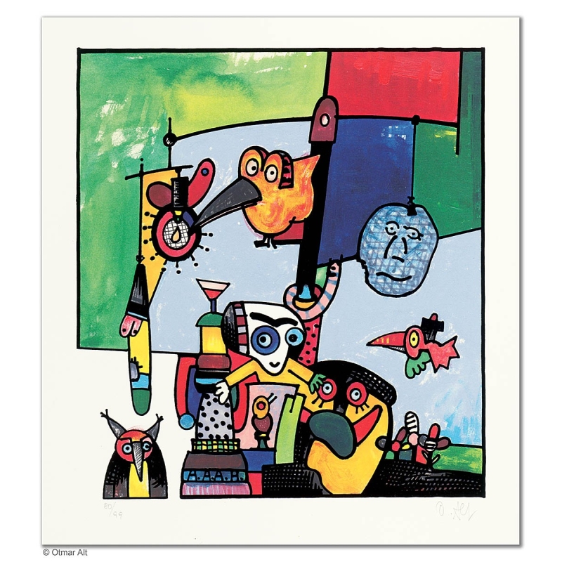 Original Bild "MÄNNLICH - WEIBLICH" von Otmar Alt - Kunst mit Zertifikat kaufen