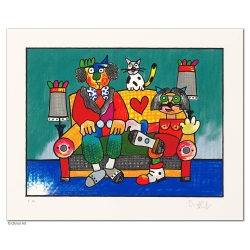 Original Bild "WILLKOMMEN ZUHAUSE - GRÜN" von Otmar Alt - Kunst mit Zertifikat kaufen