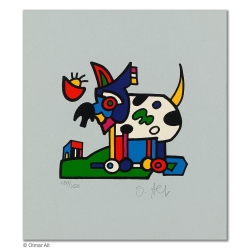 Original Bild "ZOOTIERE HUND" von Otmar Alt - Kunst mit Zertifikat kaufen