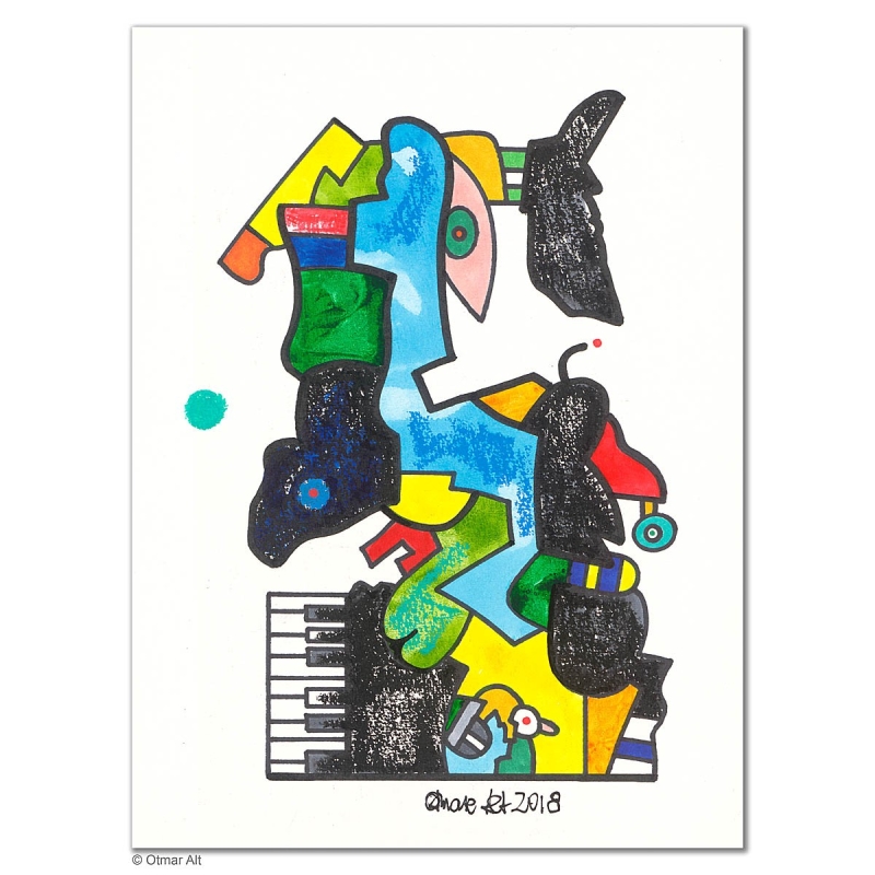 Original Bild "DAS ANDERE BUHNENSTÜCK" von Otmar Alt - Kunst mit Zertifikat kaufen