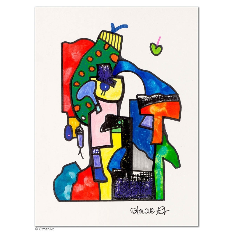 Original Bild "Die Entdeckung" von Otmar Alt - Kunst mit Zertifikat kaufen