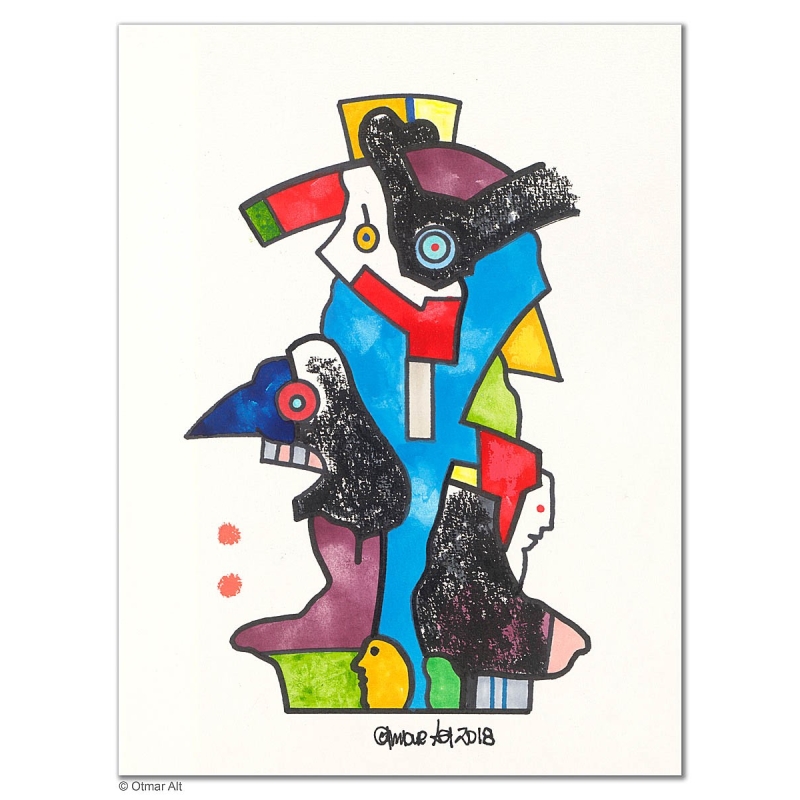 Original Bild "DIE ZUKUNFT" von Otmar Alt - Kunst mit Zertifikat kaufen