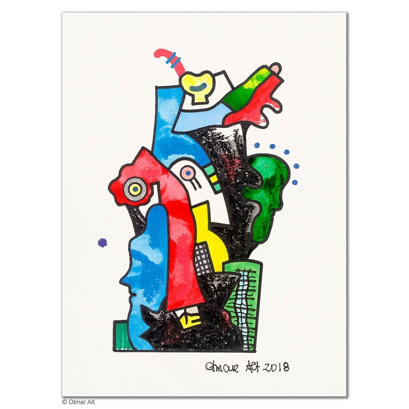 Original Bild "Gute Erinnerungen an das Schöne" von Otmar Alt - Kunst mit Zertifikat kaufen