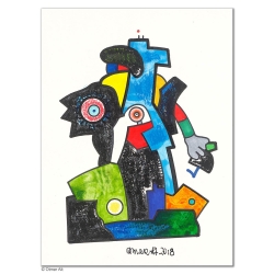 Original Bild "PRAKTISCH IST DER MENSCH" von Otmar Alt - Kunst mit Zertifikat kaufen