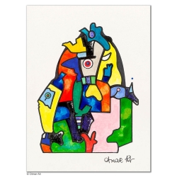 Original Bild "Tanz der Fische" von Otmar Alt - Kunst mit Zertifikat kaufen