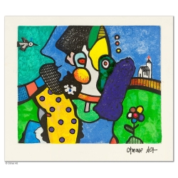 Original Bild "Zurück von der Wanderung" von Otmar Alt - Kunst mit Zertifikat kaufen