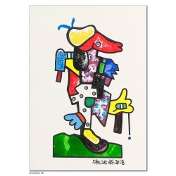 Original Bild "Auf Wanderschaft" von Otmar Alt - Kunst mit Zertifikat kaufen