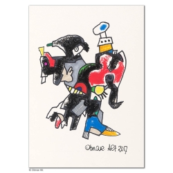 Original Bild "auf Wanderschaft" von Otmar Alt - Kunst mit Zertifikat kaufen