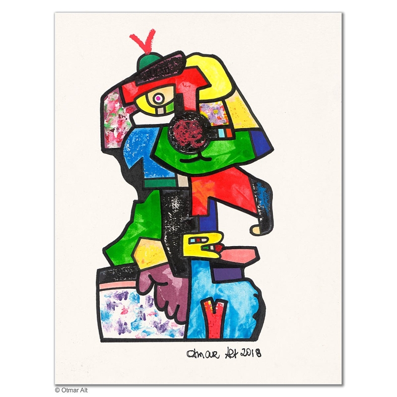 Original Bild "Balu" von Otmar Alt - Kunst mit Zertifikat kaufen