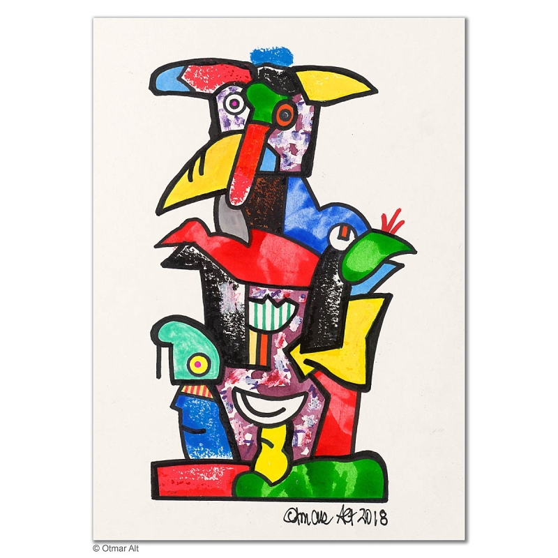 Original Bild "das gemeinsamme ..." von Otmar Alt - Kunst mit Zertifikat kaufen