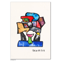 Original Bild "Das Lächeln" von Otmar Alt - Kunst mit Zertifikat kaufen