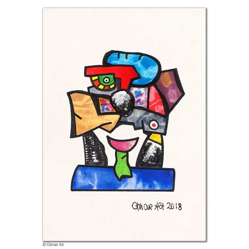 Original Bild "Das Lächeln" von Otmar Alt - Kunst mit Zertifikat kaufen