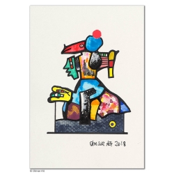 Original Bild "Der gr. Augen Blick" von Otmar Alt - Kunst mit Zertifikat kaufen