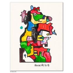 Original Bild "Der Hund des Malers" von Otmar Alt - Kunst mit Zertifikat kaufen