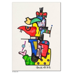 Original Bild "Der neue Blick" von Otmar Alt - Kunst mit Zertifikat kaufen