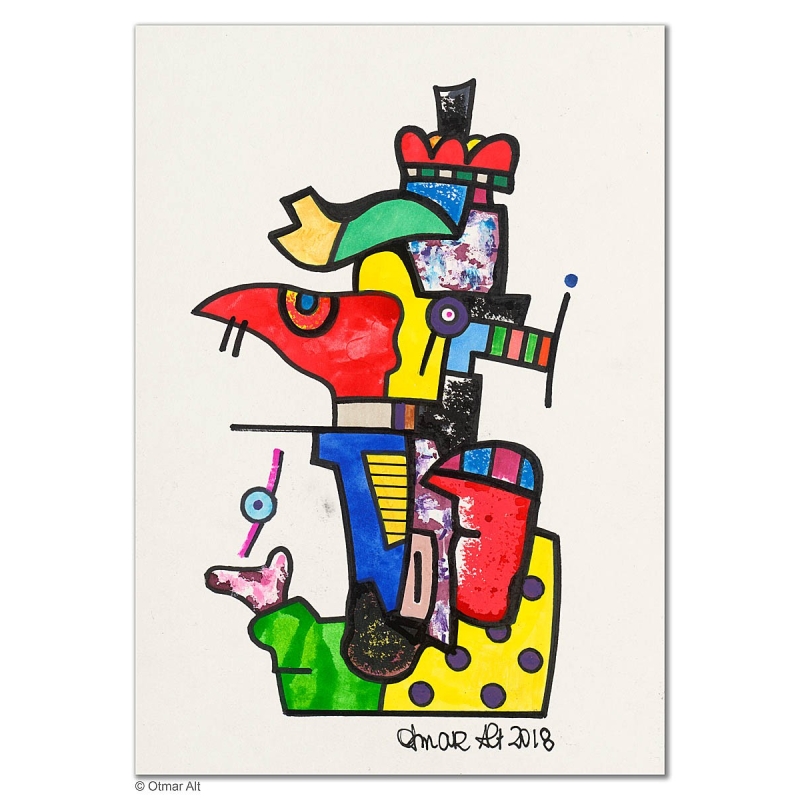 Original Bild "Der neue Blick" von Otmar Alt - Kunst mit Zertifikat kaufen