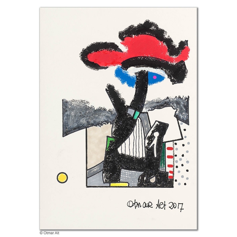 Original Bild "Die Blume der Muse" von Otmar Alt - Kunst mit Zertifikat kaufen
