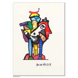 Original Bild "Die Suchenden" von Otmar Alt - Kunst mit Zertifikat kaufen