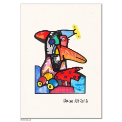 Original Bild "Fährtenleser" von Otmar Alt - Kunst mit Zertifikat kaufen