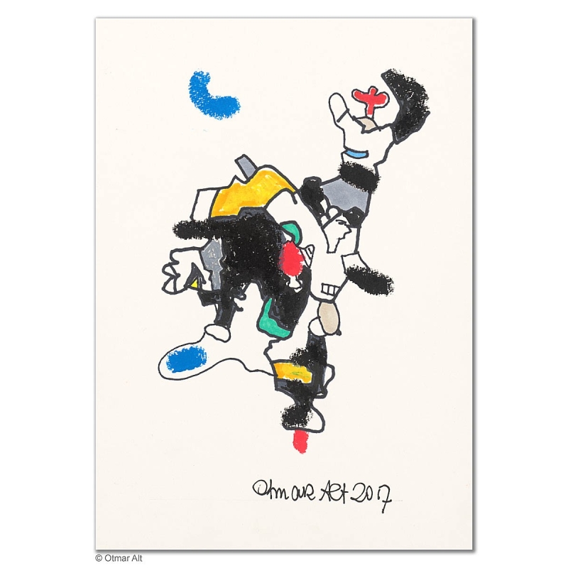 Original Bild "Humor im Kopf" von Otmar Alt - Kunst mit Zertifikat kaufen