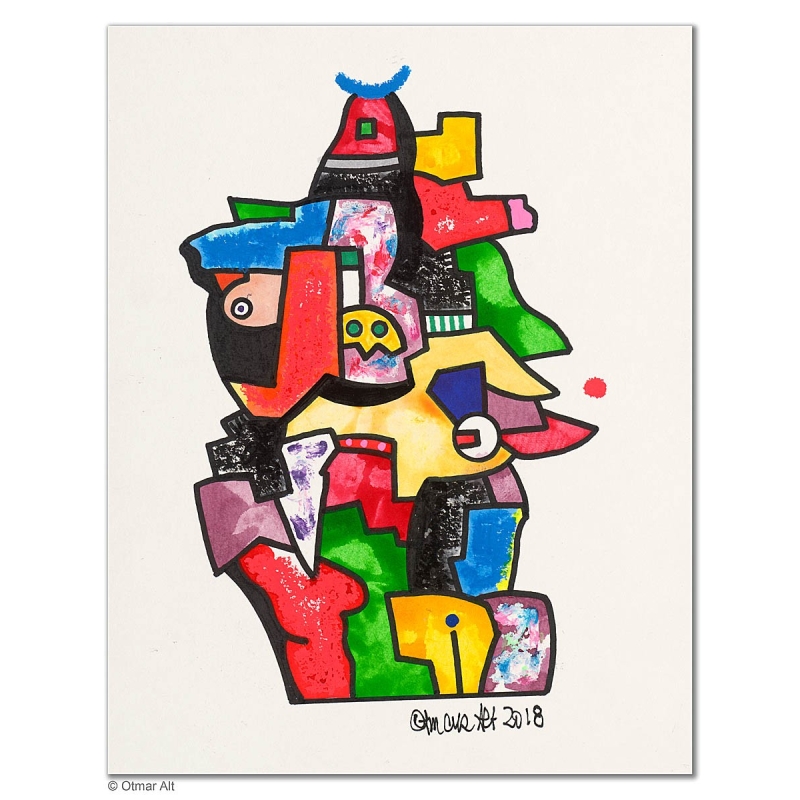 Original Bild "nach der Verführung." von Otmar Alt - Kunst mit Zertifikat kaufen