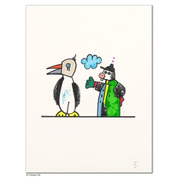 Original Bild "Pinguin 5" von Otmar Alt - Kunst mit Zertifikat kaufen