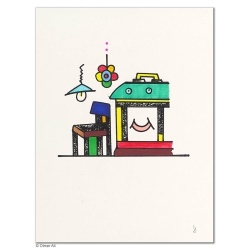 Original Bild "Pinguin 8" von Otmar Alt - Kunst mit Zertifikat kaufen