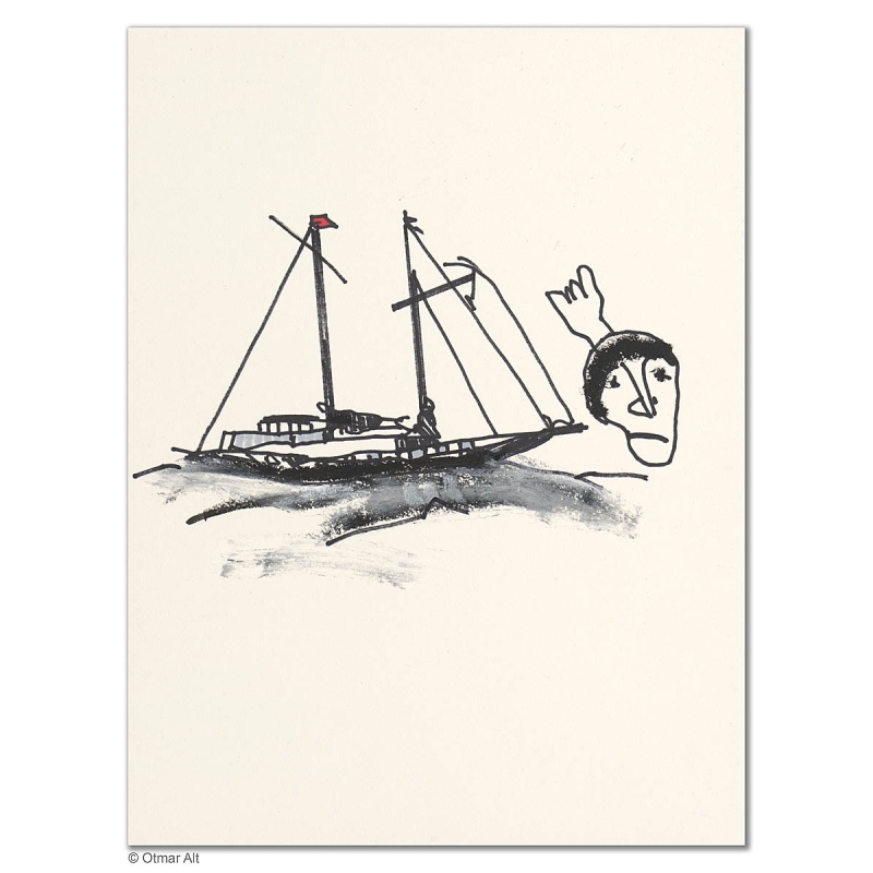 Original Bild "Schiffbruch" von Otmar Alt - Kunst mit Zertifikat kaufen