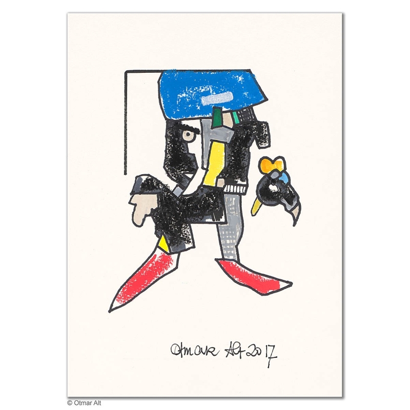 Original Bild "soweit die Füße tragen" von Otmar Alt - Kunst mit Zertifikat kaufen