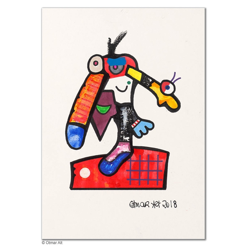 Original Bild "Tanz in den Mai" von Otmar Alt - Kunst mit Zertifikat kaufen