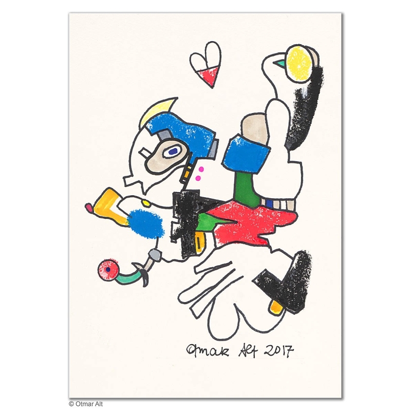 Original Bild "Tratsch" von Otmar Alt - Kunst mit Zertifikat kaufen