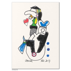 Original Bild "Vogel komm!" von Otmar Alt - Kunst mit Zertifikat kaufen