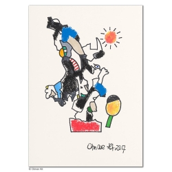 Original Bild "vor dem Spiel" von Otmar Alt - Kunst mit Zertifikat kaufen